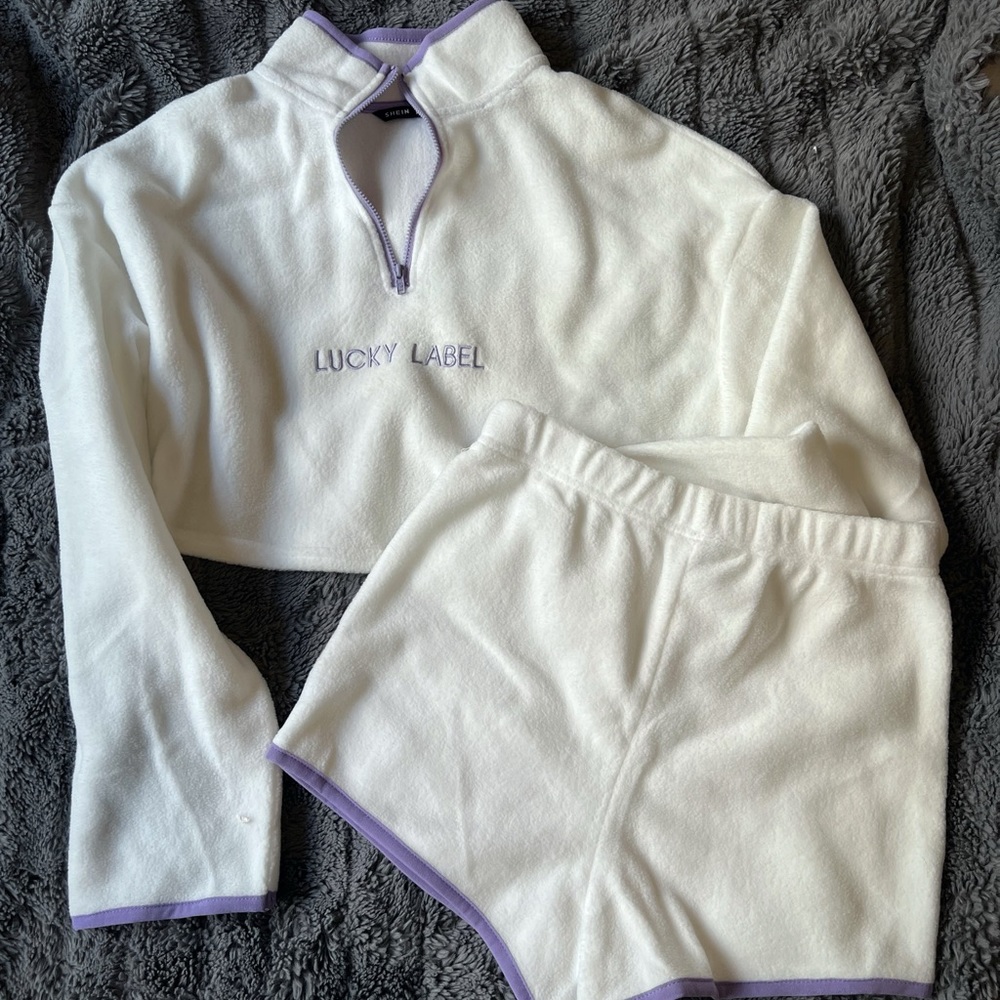 SHEIN 2 Piece Loungewear Sweater Shorts Set